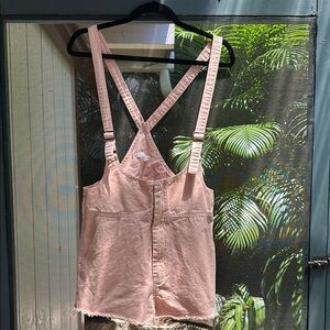 Honey Belle Blush Pink Overall Shorts